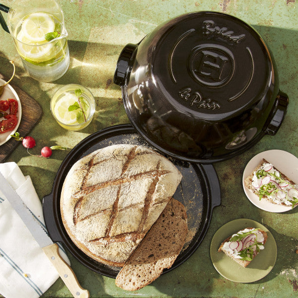 Emile Henry Round Bread Baker Charcoal