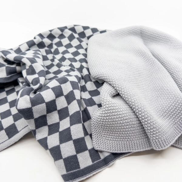 Ecovask Kitchen Towel Duo Graphite Lunar Chequer