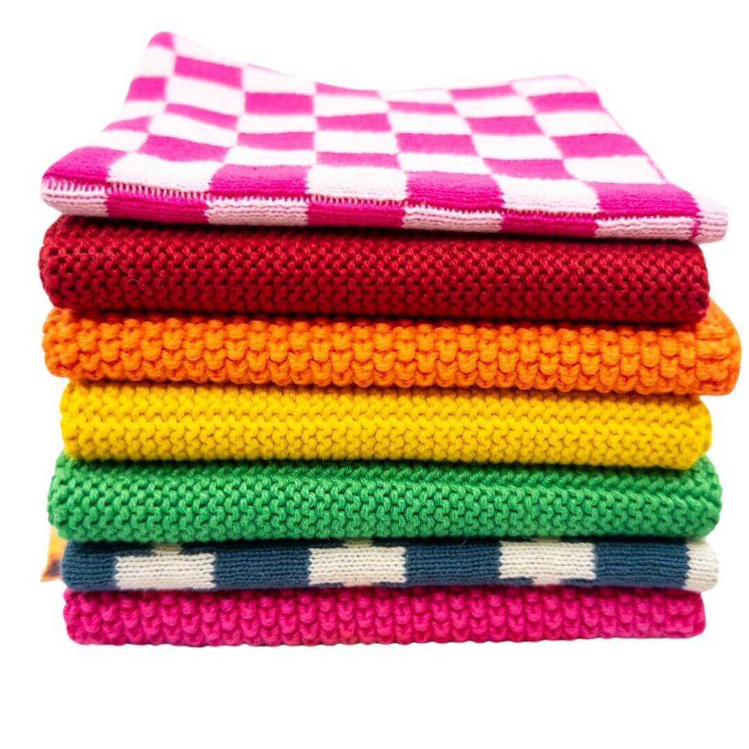 Ecovask Daily Use Dishcloth Pack 7pce Bright Rhapsody