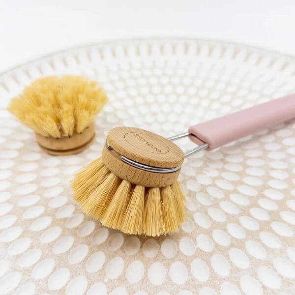 Ecovask Dish Brush Tampico Flax Pink
