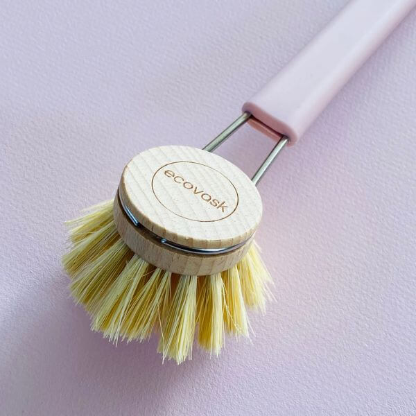 Ecovask Dish Brush Tampico Flax Pink