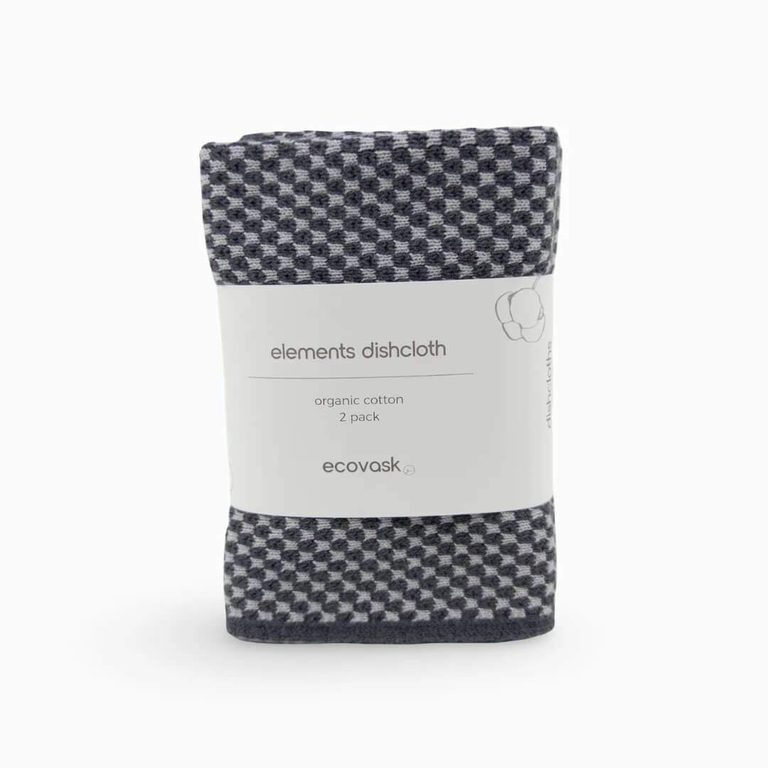 Ecovask Elements Dishcloths 2pk Aoraki Stone Grey