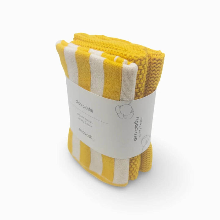 Ecovask Dishcloth Variety 3pk Daffodil Stripe