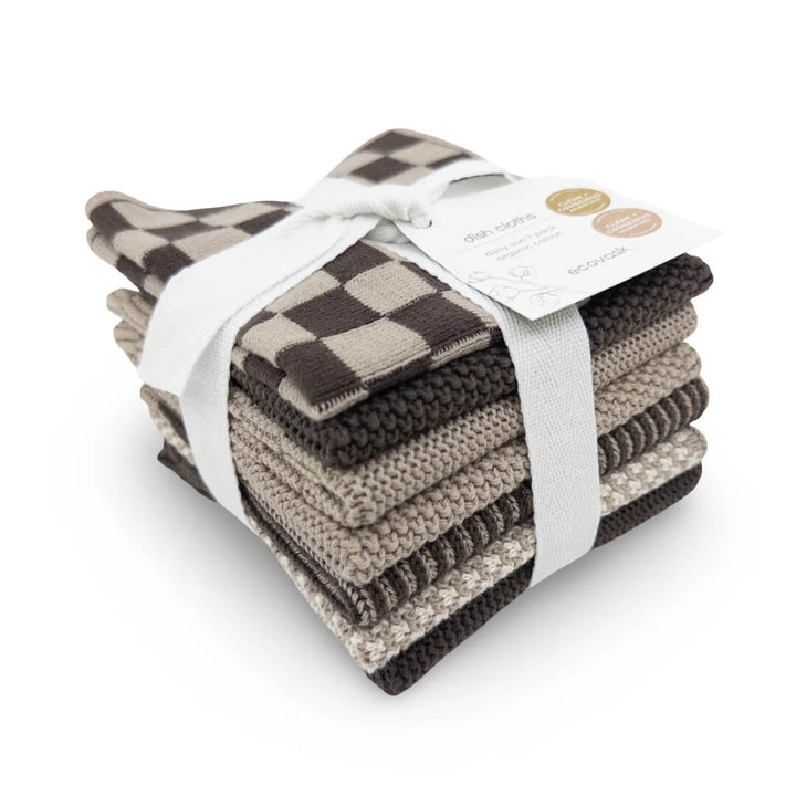 Ecovask Daily Use Dishcloth Pack 7pce Sienna