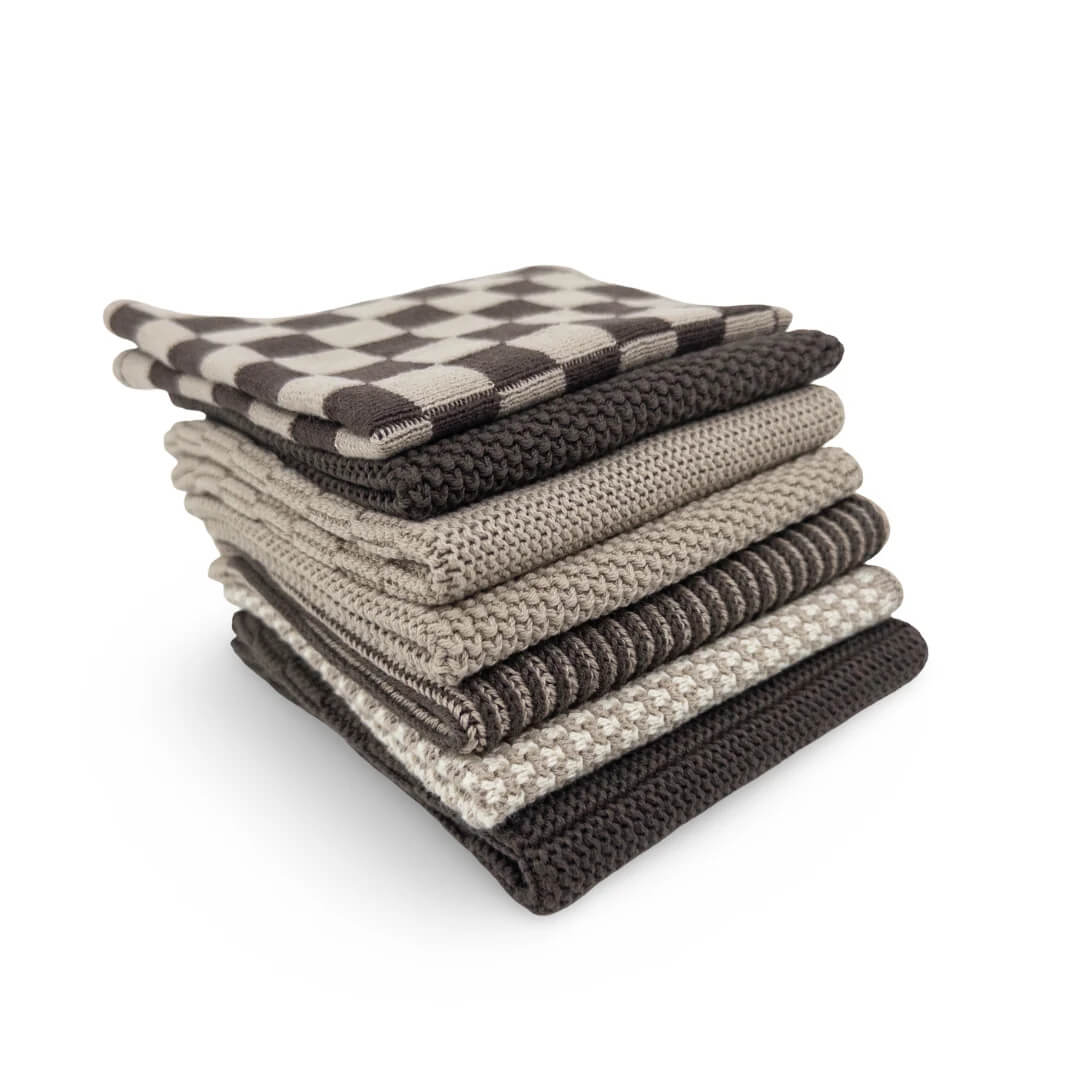 Ecovask Daily Use Dishcloth Pack 7pce Sienna
