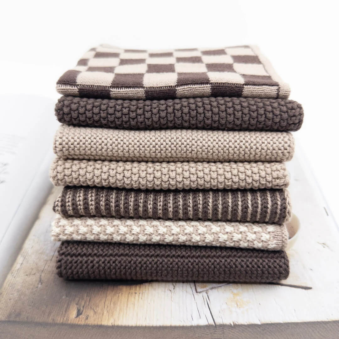 Ecovask Daily Use Dishcloth Pack 7pce Sienna