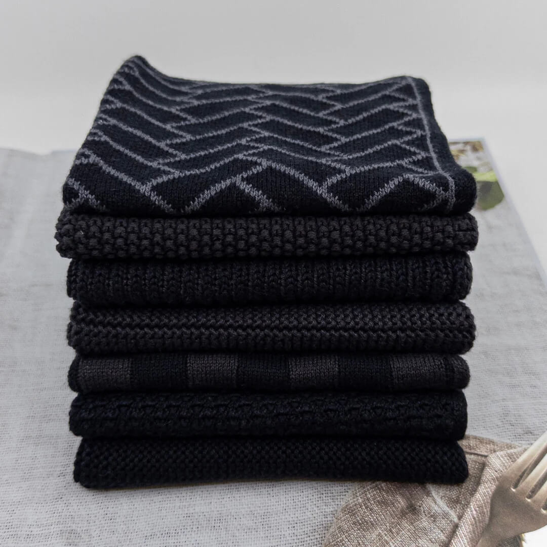 Ecovask Daily Use Dishcloth Pack 7pce Onyx