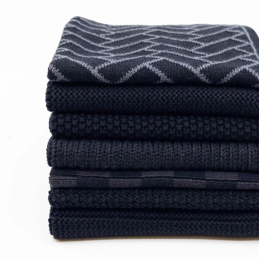 Ecovask Daily Use Dishcloth Pack 7pce Onyx