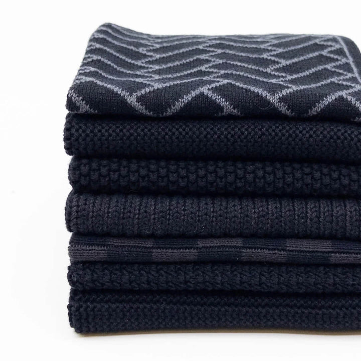 Ecovask Daily Use Dishcloth Pack 7pce Onyx