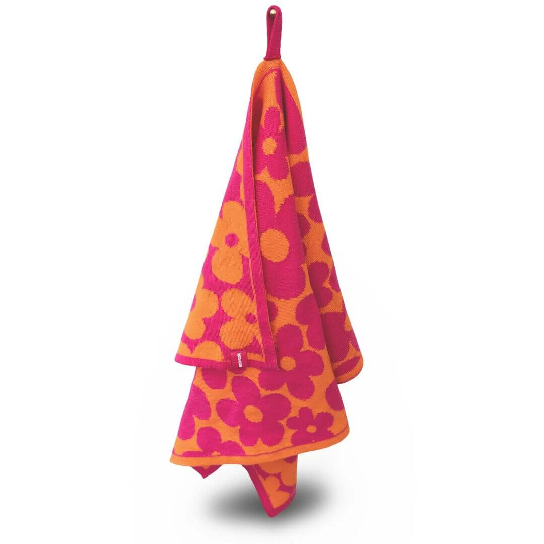 Ecovask Ultimate Tea Towel Petal Mandarin Berry