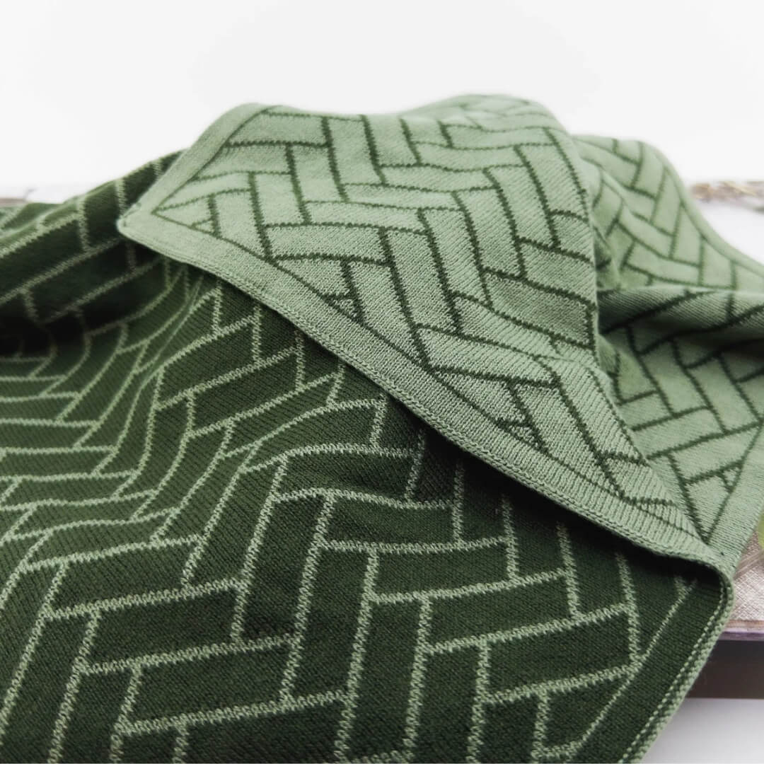 Ecovask Ultimate Tea Towel Forest Herringbone