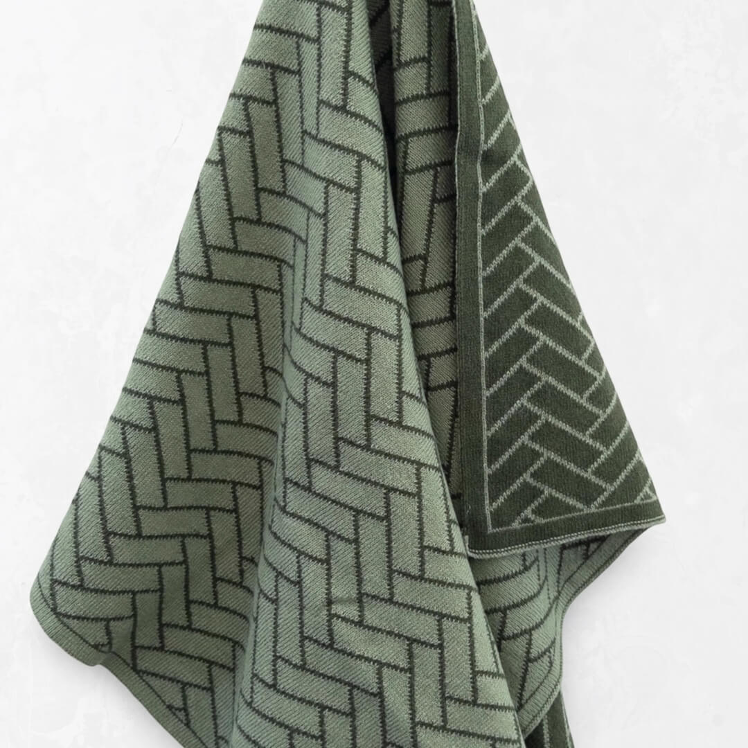 Ecovask Ultimate Tea Towel Forest Herringbone