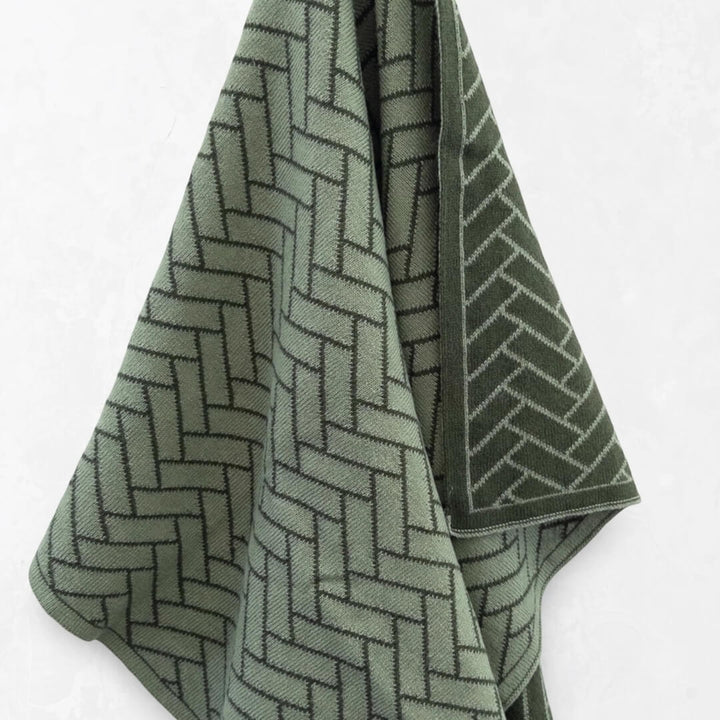 Ecovask Ultimate Tea Towel Forest Herringbone