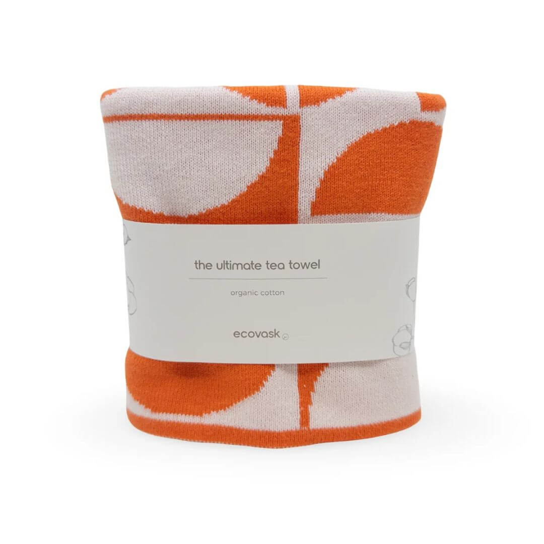 Ecovask Ultimate Tea Towel Mandarin Geometric