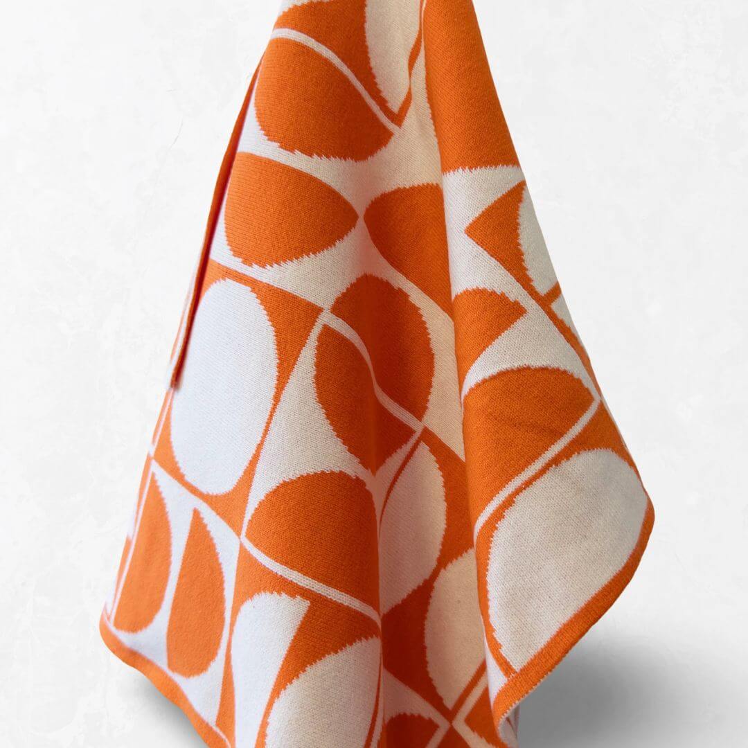 Ecovask Ultimate Tea Towel Mandarin Geometric