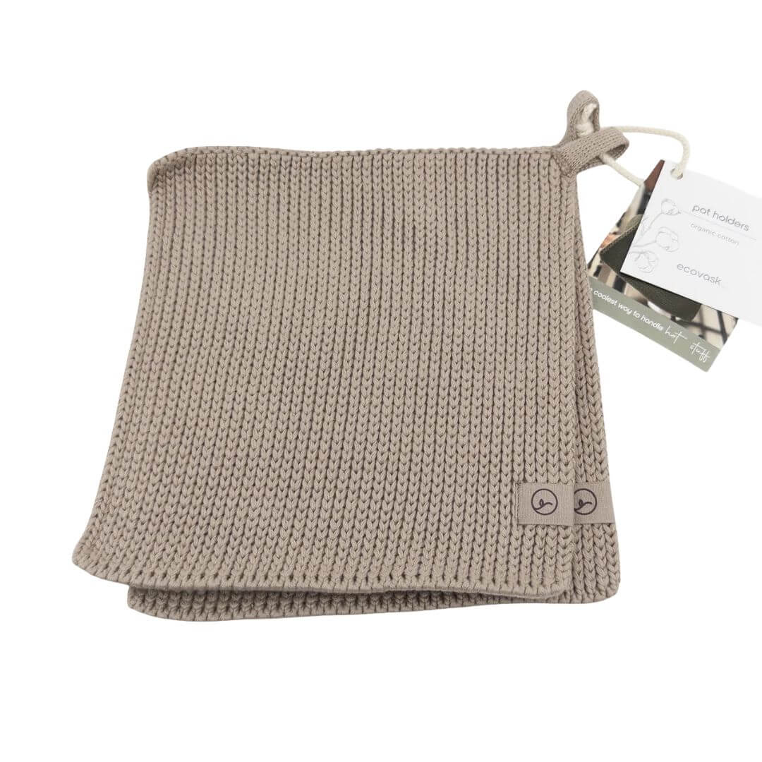 Ecovask Cotton Pot Holders 2pk Hummus