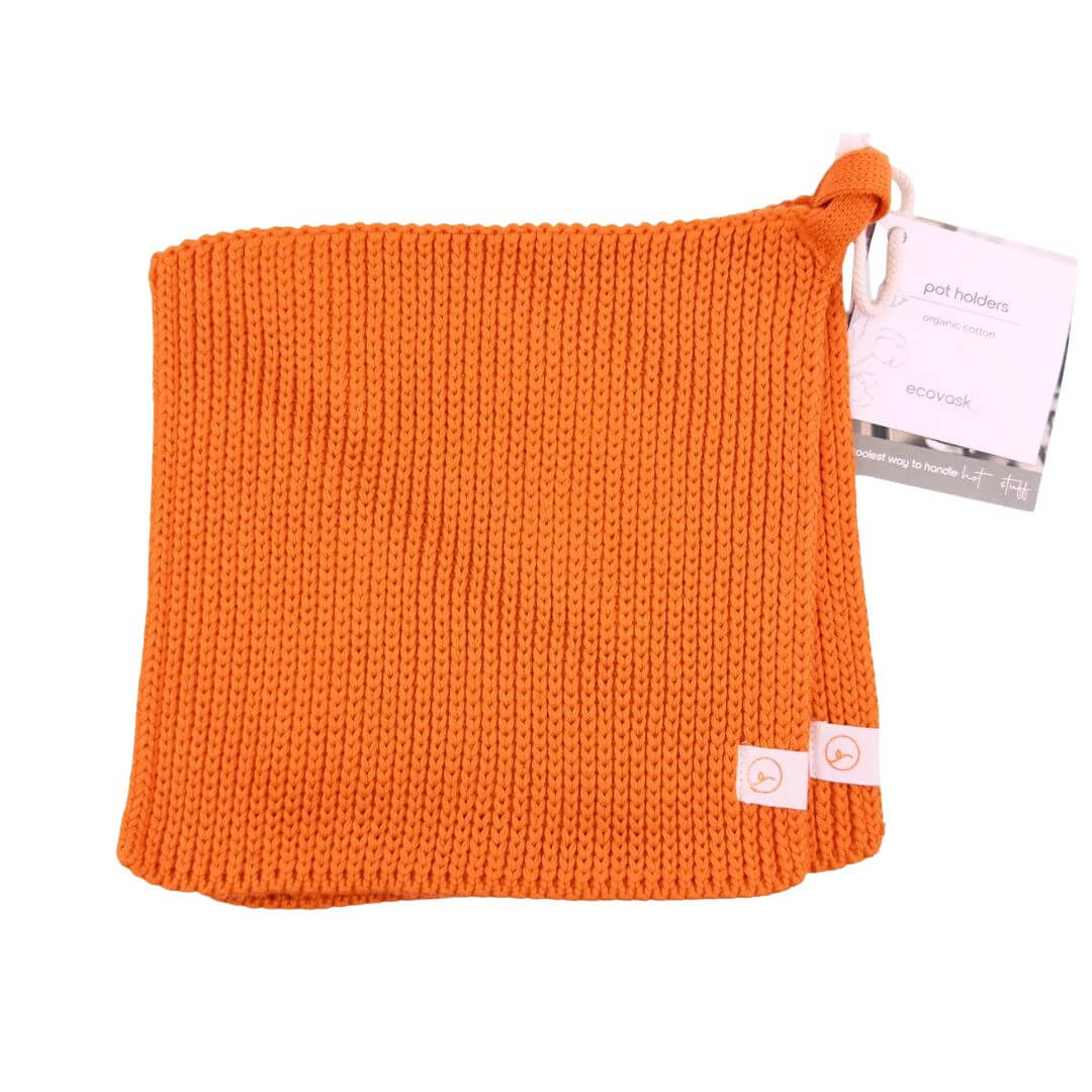 Ecovask Cotton Pot Holders 2pk Mandarin