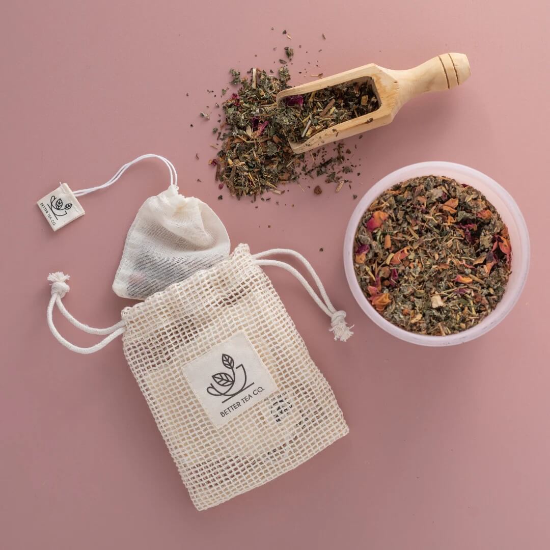 Better Tea Co Reusable Tea Bags 5pce Cotton