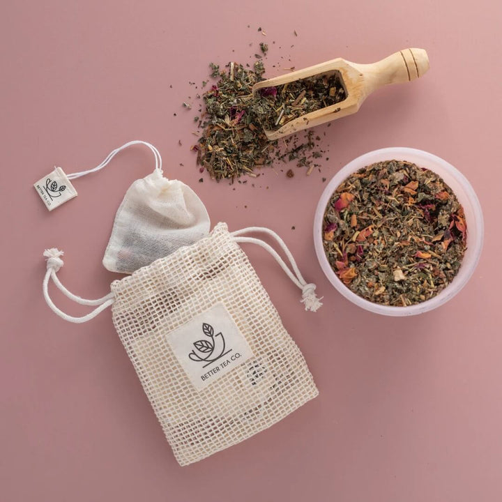 Better Tea Co Reusable Tea Bags 5pce Cotton