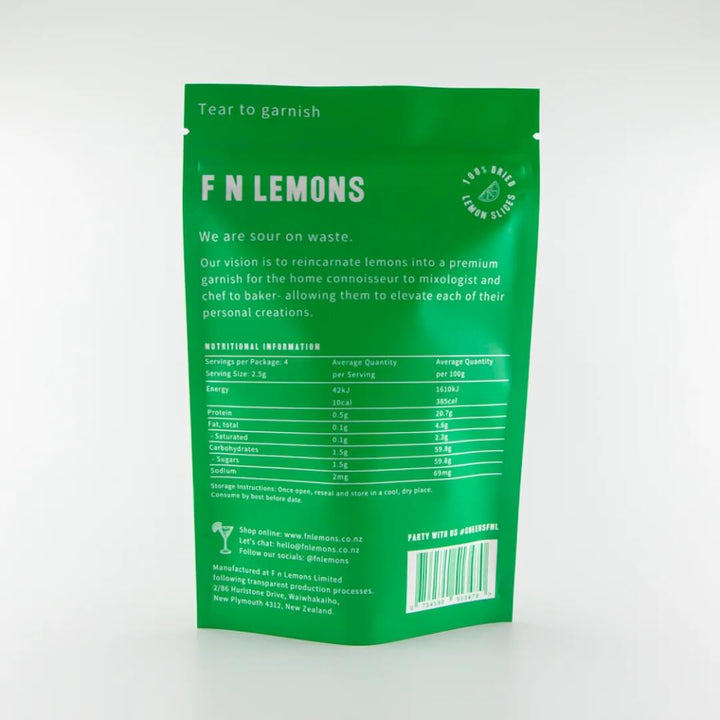 FN Lemons Dried Citrus Lemons 10 Slices