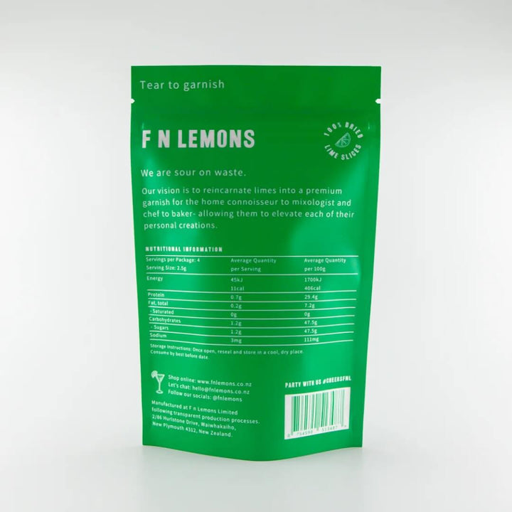 FN Lemons Dried Citrus Limes 10 Slices