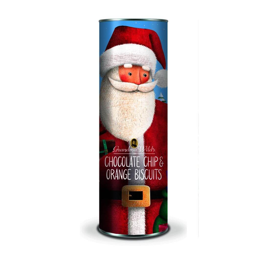 Grandma Wild's Santa & Reindeer Giant Biscuit Tube 200g