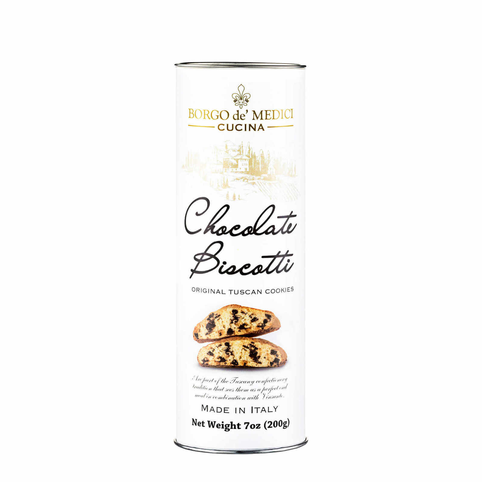 Borgo de Medici Chocolate Biscotti in Tube 200g