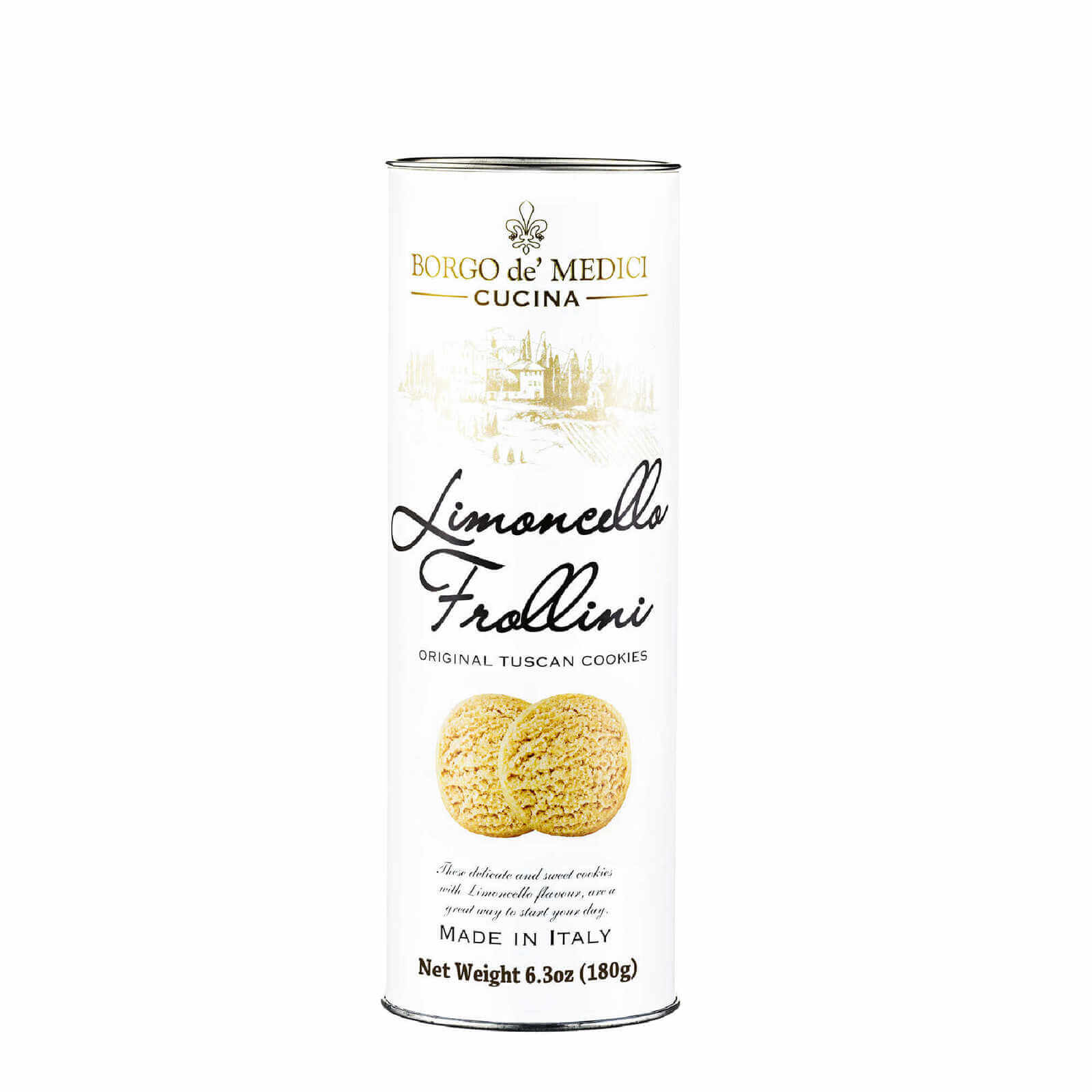 Borgo de Medici Limoncello Italian Shortbreads in Tube 180g