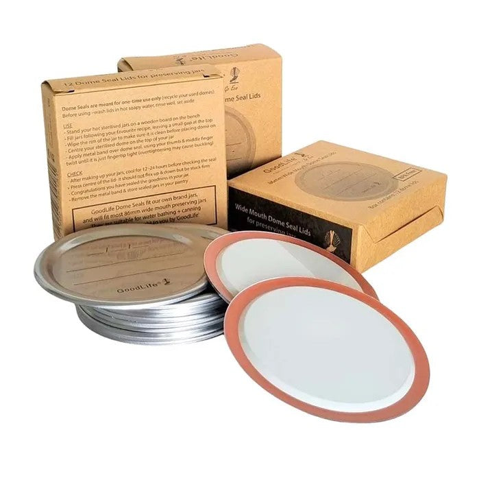Good Life Dome Seals Metal for Jar 12pce