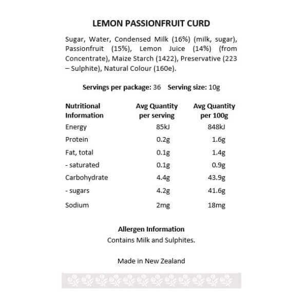 Crave Lemon & Passionfruit Curd 360g