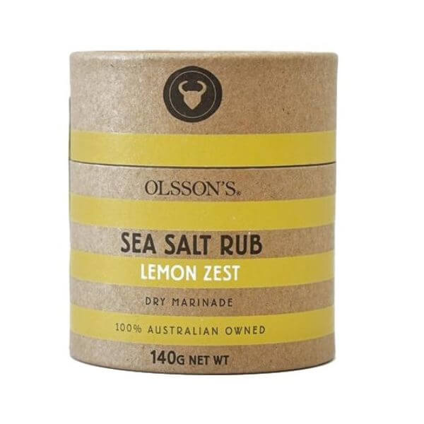 Olsson's Sea Salt Rub Lemon Zest 140g