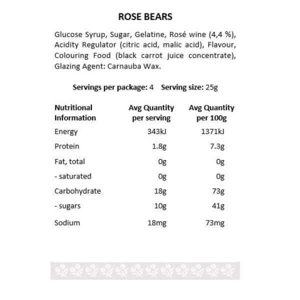 SugarCrave Indian Summer Rosé Bears – White Gummies 100g