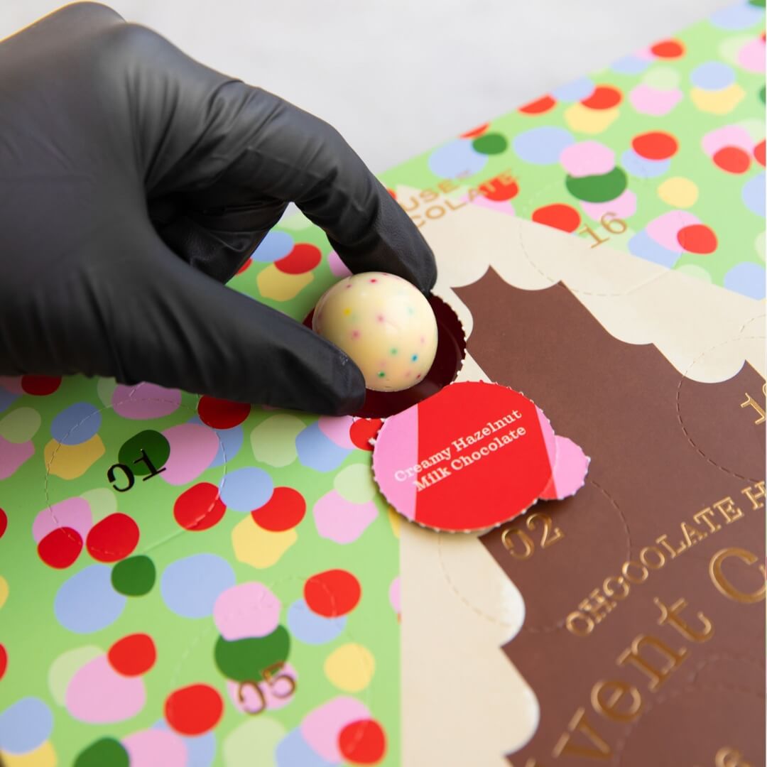 House of Chocolate Spotty Christmas Advent Calender 24pce