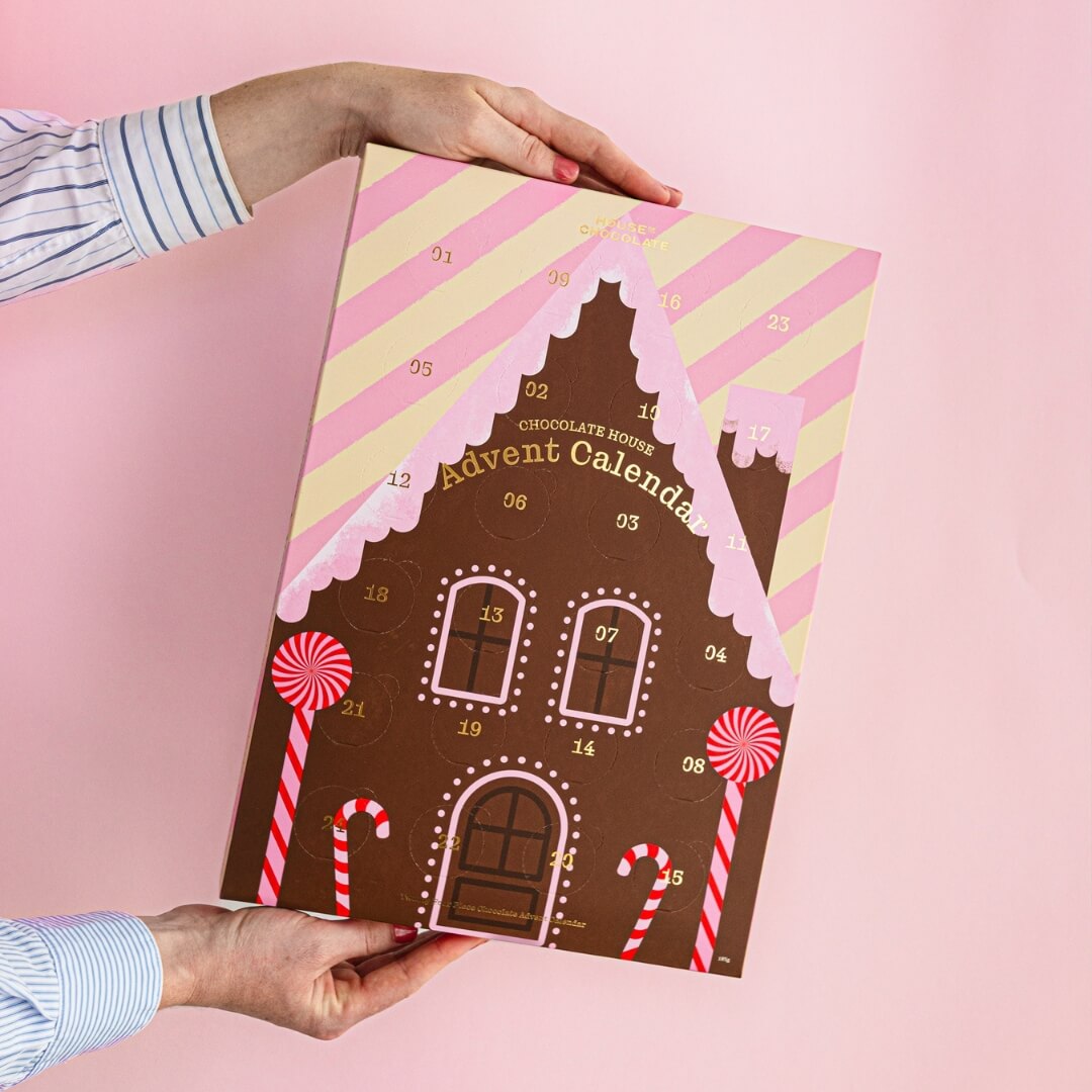 House of Chocolate Stripe Christmas Advent Calender 24pce