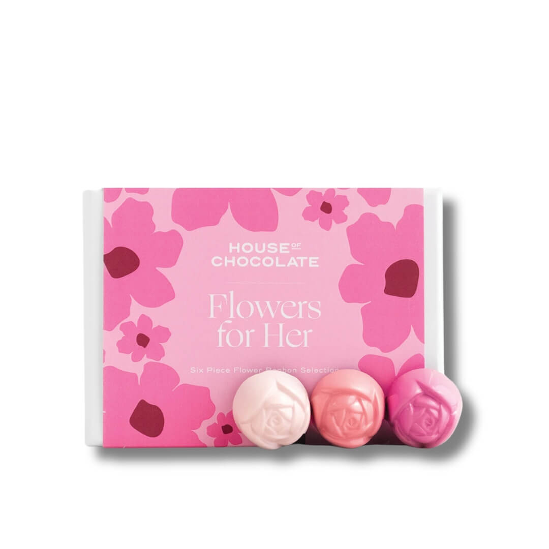 House of Chocolate 'Flowers for Her' Bonbon Box 6pce