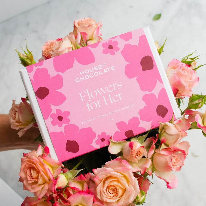 House of Chocolate 'Flowers for Her' Bonbon Box 6pce