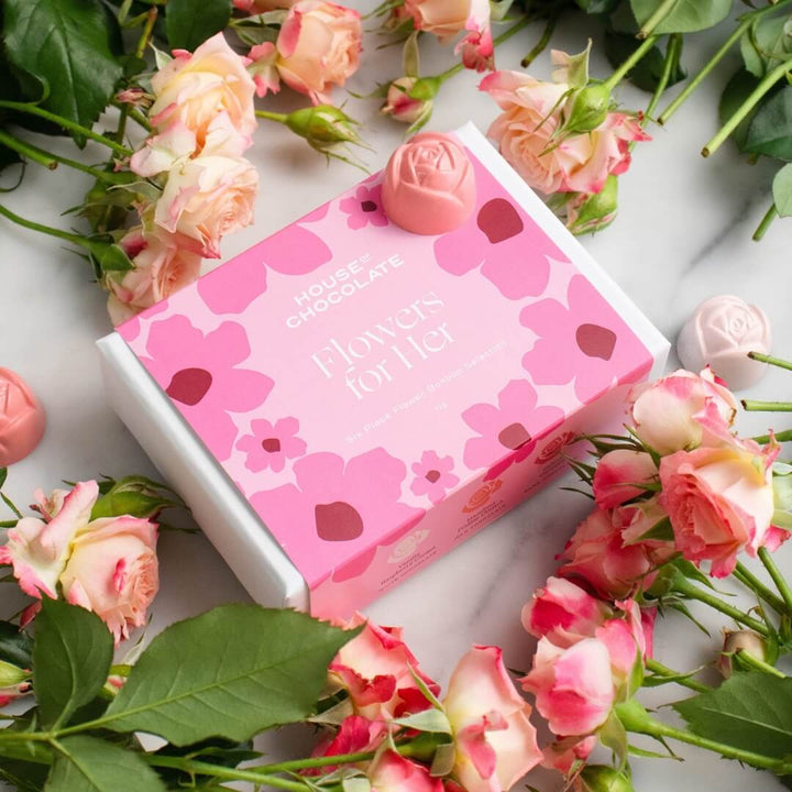 House of Chocolate 'Flowers for Her' Bonbon Box 6pce