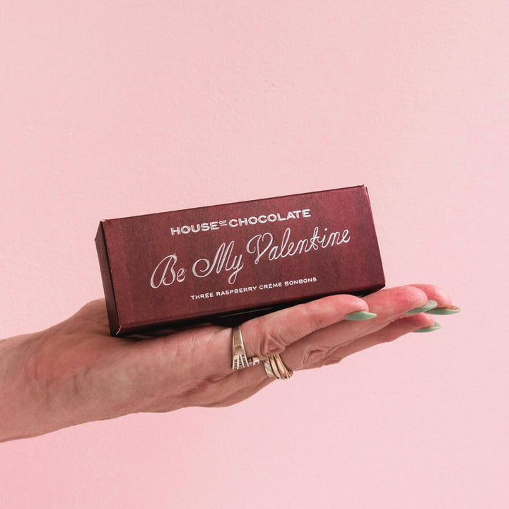 House of Chocolate Raspberry Creme Dark Bonbons 3pce Box