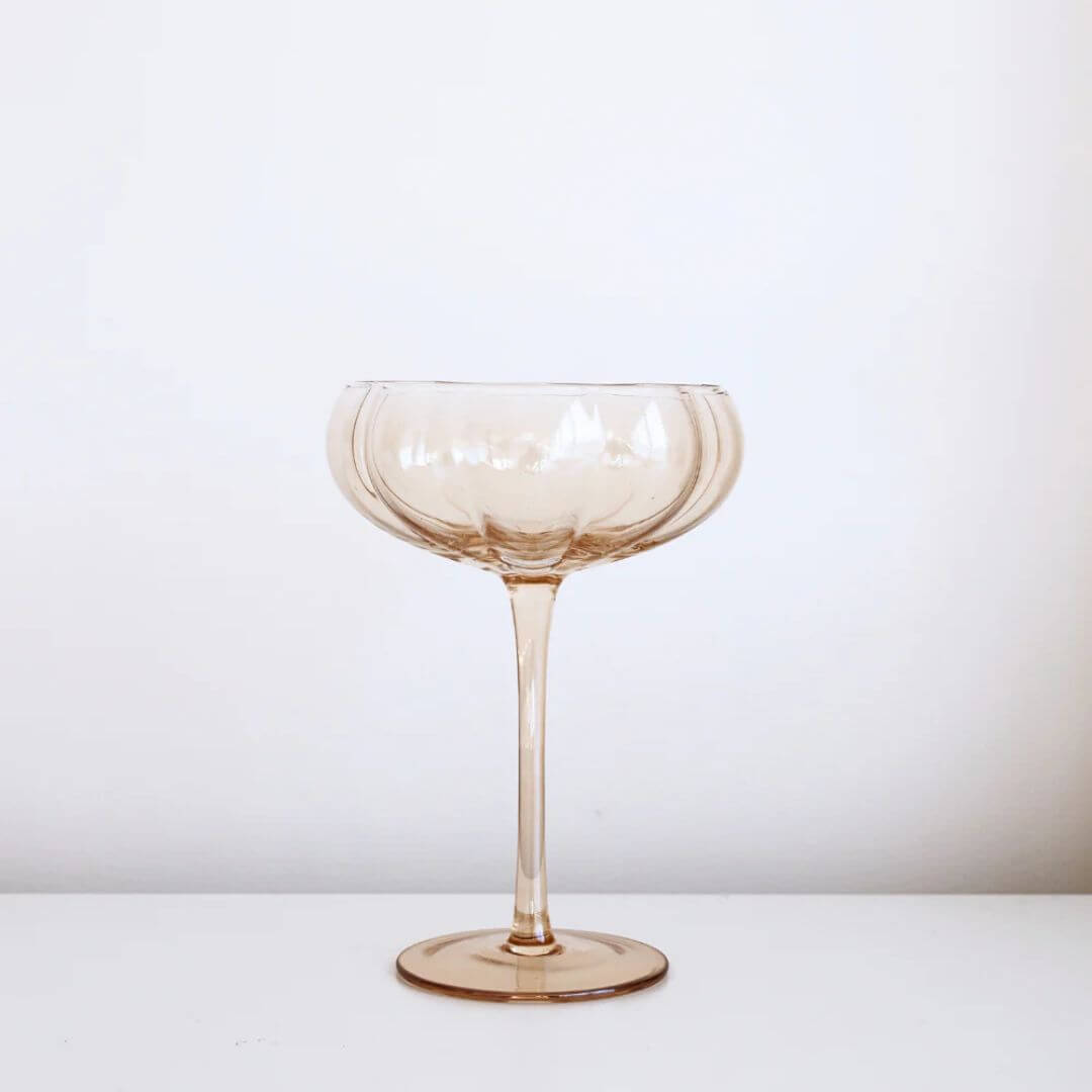 Petal Cocktail Glasses Set of 4 Light Amber