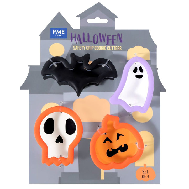 PME Halloween Cookie Cutters with Comfort Grip 4pk