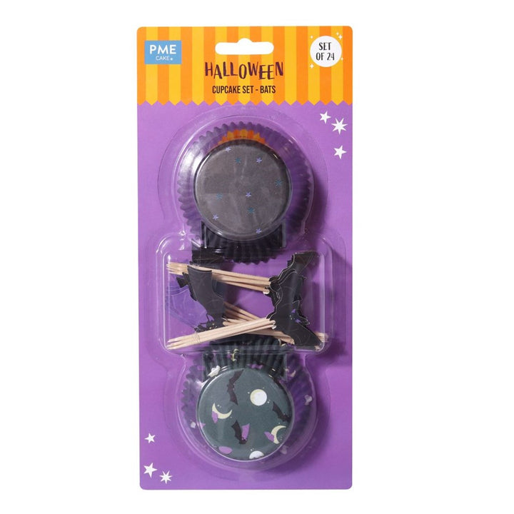 PME Bats Cupcake Cases & Topper Set 48pc