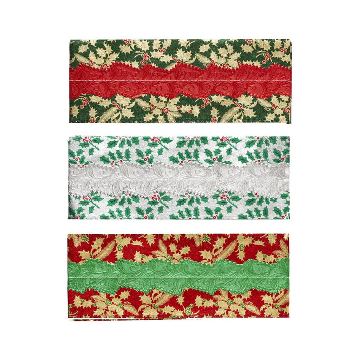 Holly Print Christmas Cake Frill