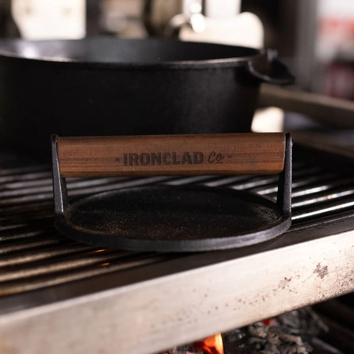 Ironclad Handcrafted Cast Iron Burger Press 18cm