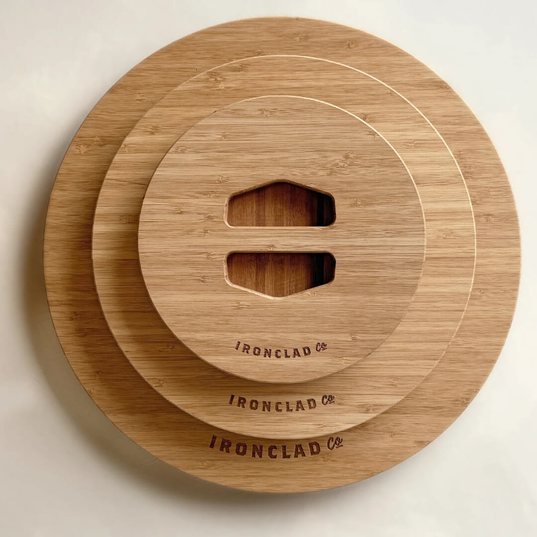 Ironclad Carbonised Bamboo Serving Lid