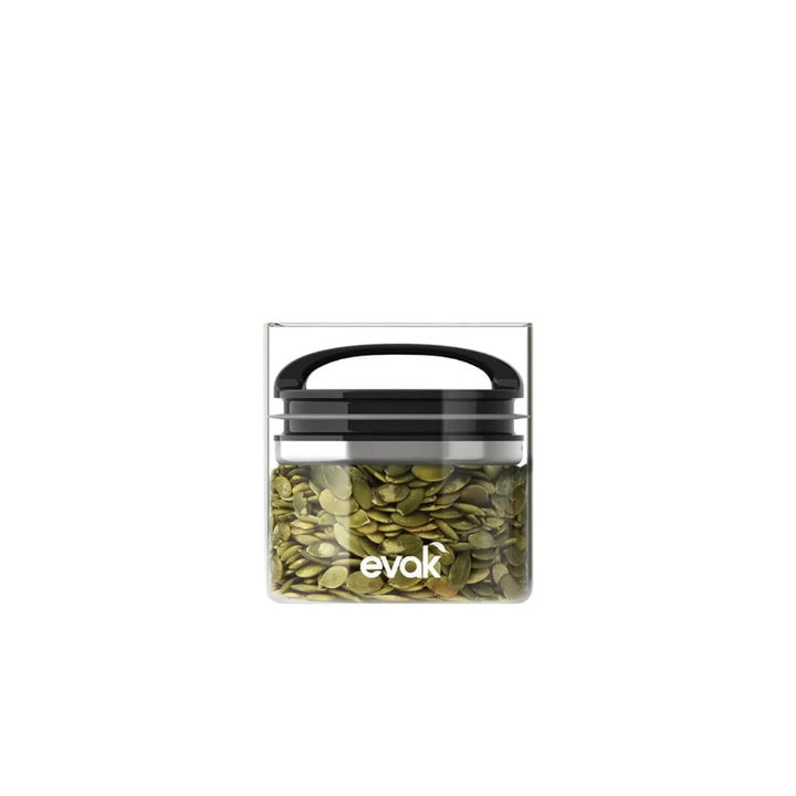 Prepara Evak Compact Twin-valve 468ml Glass Canister