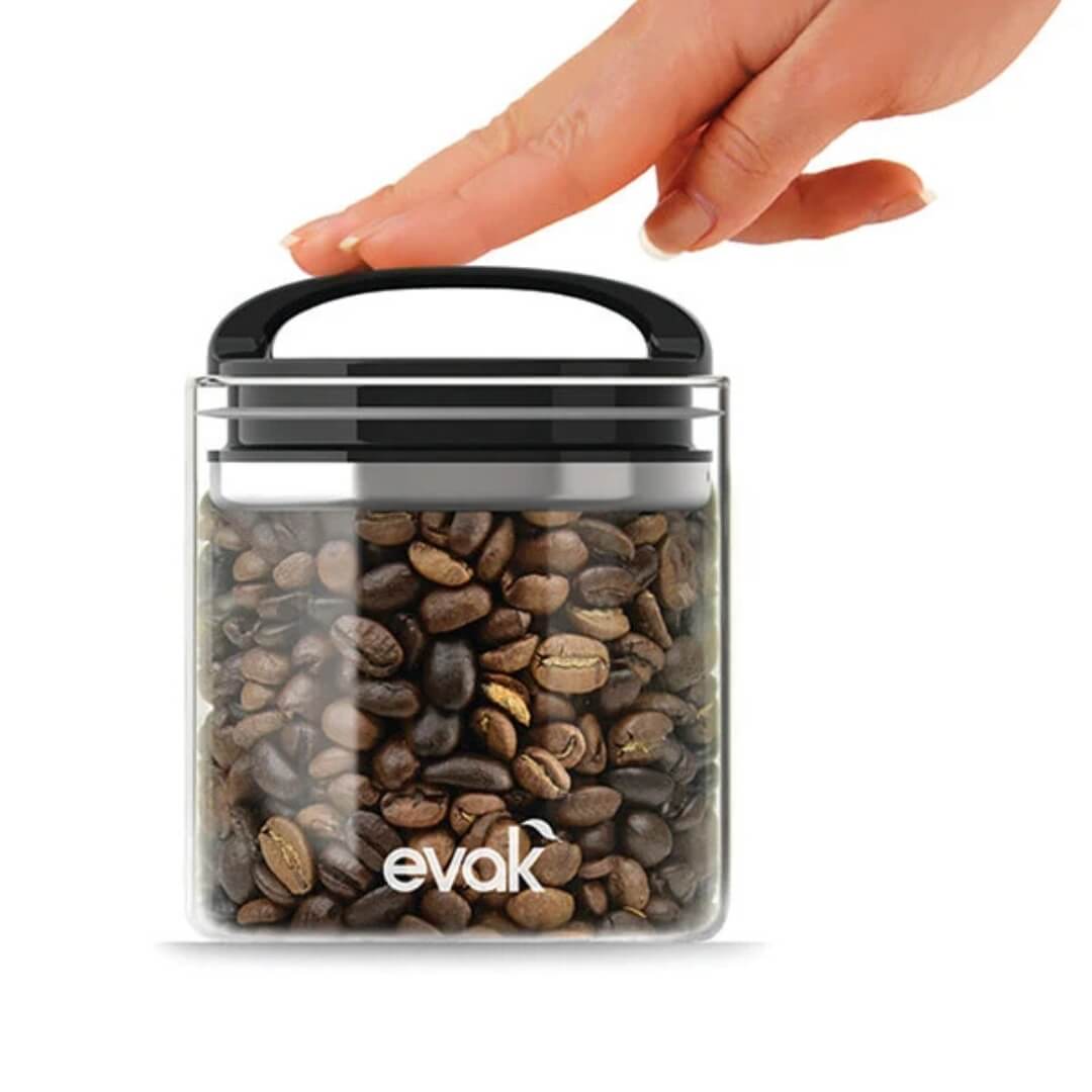 Prepara Evak Compact Twin-valve 468ml Glass Canister