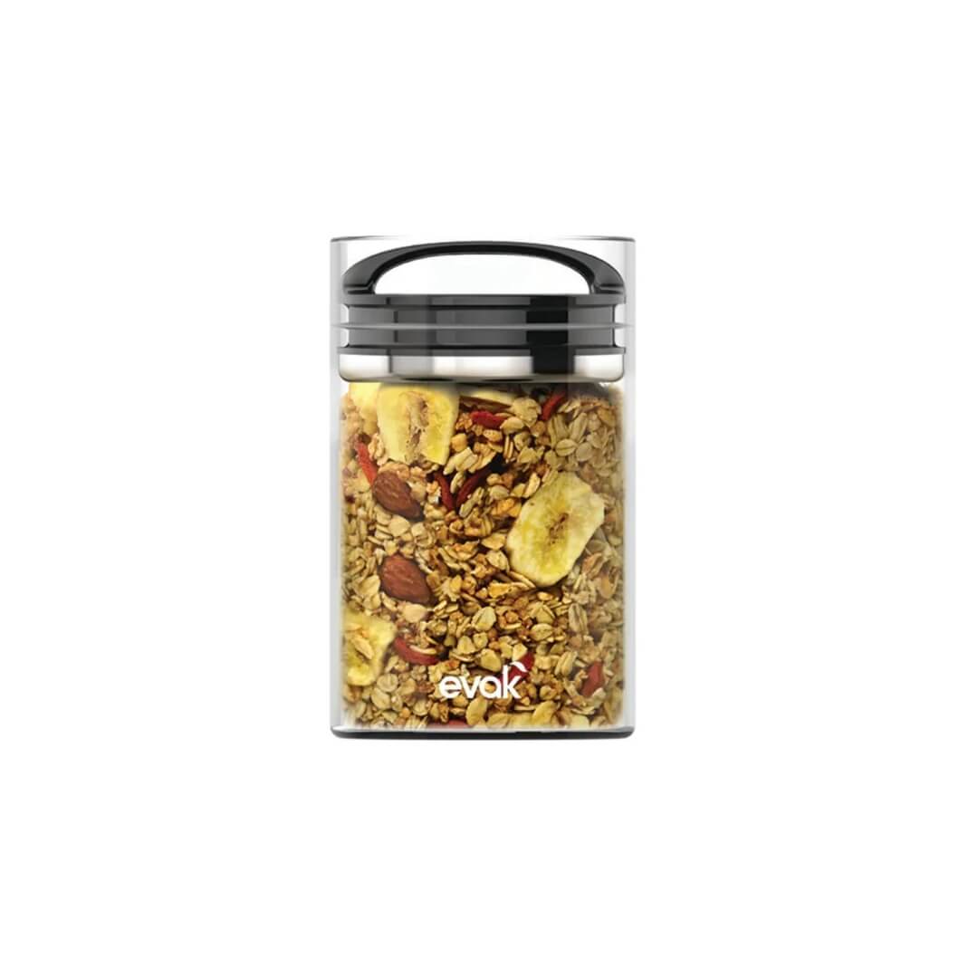 Prepara Evak Compact Twin-valve 709ml Glass Canister