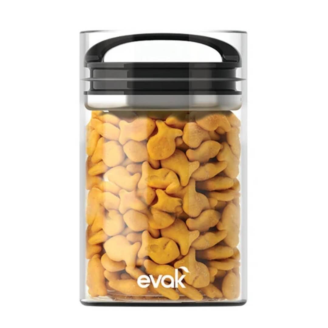 Prepara Evak Compact Twin-valve 709ml Glass Canister