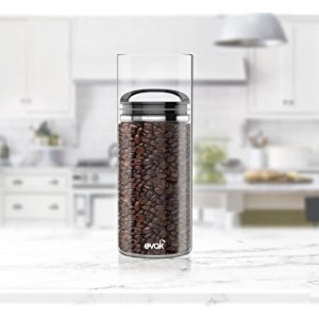 Prepara Evak Compact Twin-valve 1.36L Glass Canister