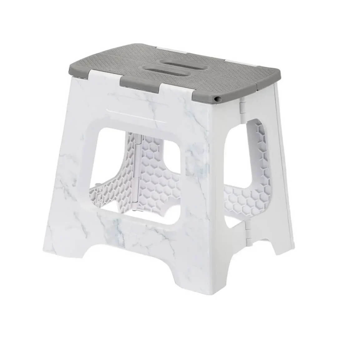 Vigar 32cm Marble with Grey Foldable Stool